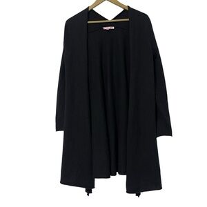 Calypso St Barth Black 100% Cashmere Open Front Cardigan Size XS Modest Classic